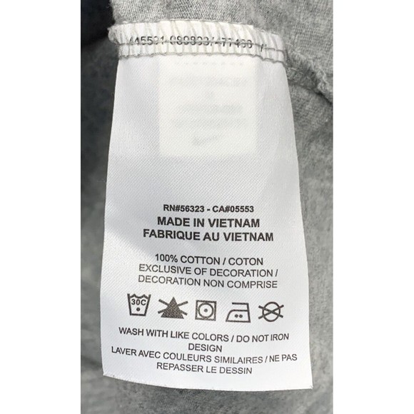 The Nike Tee Graphic T-Shirt Men's Medium Gray Logo Swoosh Crew Neck AR5006-063 - Picture 8 of 10